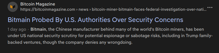Bad Bitmain headline